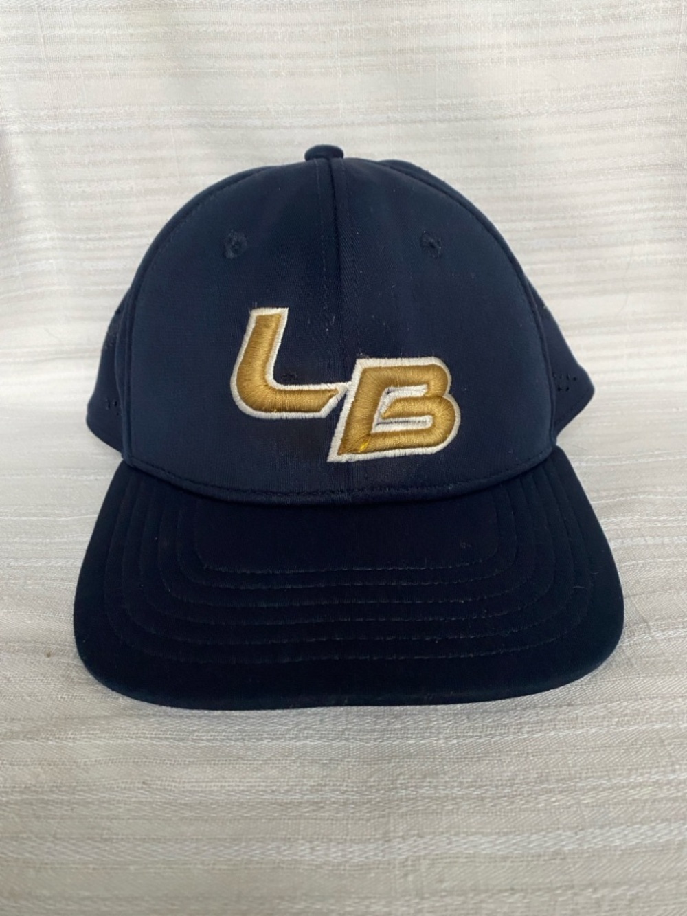 OC Sports ProFlex Fitted Baseball Cap Hat, Men's S/M, Navy Blue, Embroidered LB
